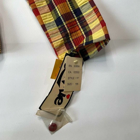 Vintage Plaid Blazer with Belt Suit Jacket size 11 - Picture 5 of 9